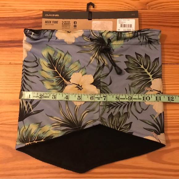 Dakine Tropical Floral Blue Neck Gater, NWT, OS - Picture 7 of 8
